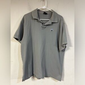 Patagonia Popover Organic Cotton Polo Shirt Size Large Men's Gray Outdoors